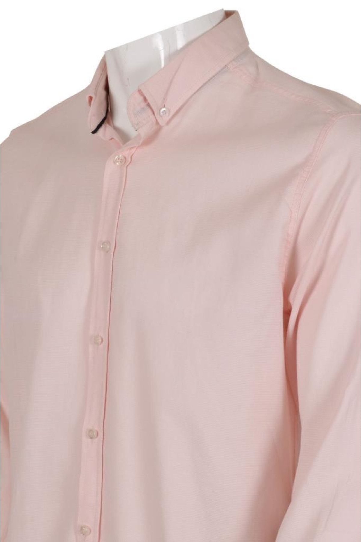 Erkek Pembe Gömlek Likralı Dar Kesim RAR00777 Erkek Pembe Gömlek Likralı Dar Kesim RAR00777