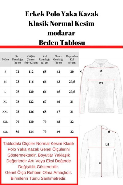 Erkek Açık Gri Polo Yaka Yünlü Kazak RAR00816