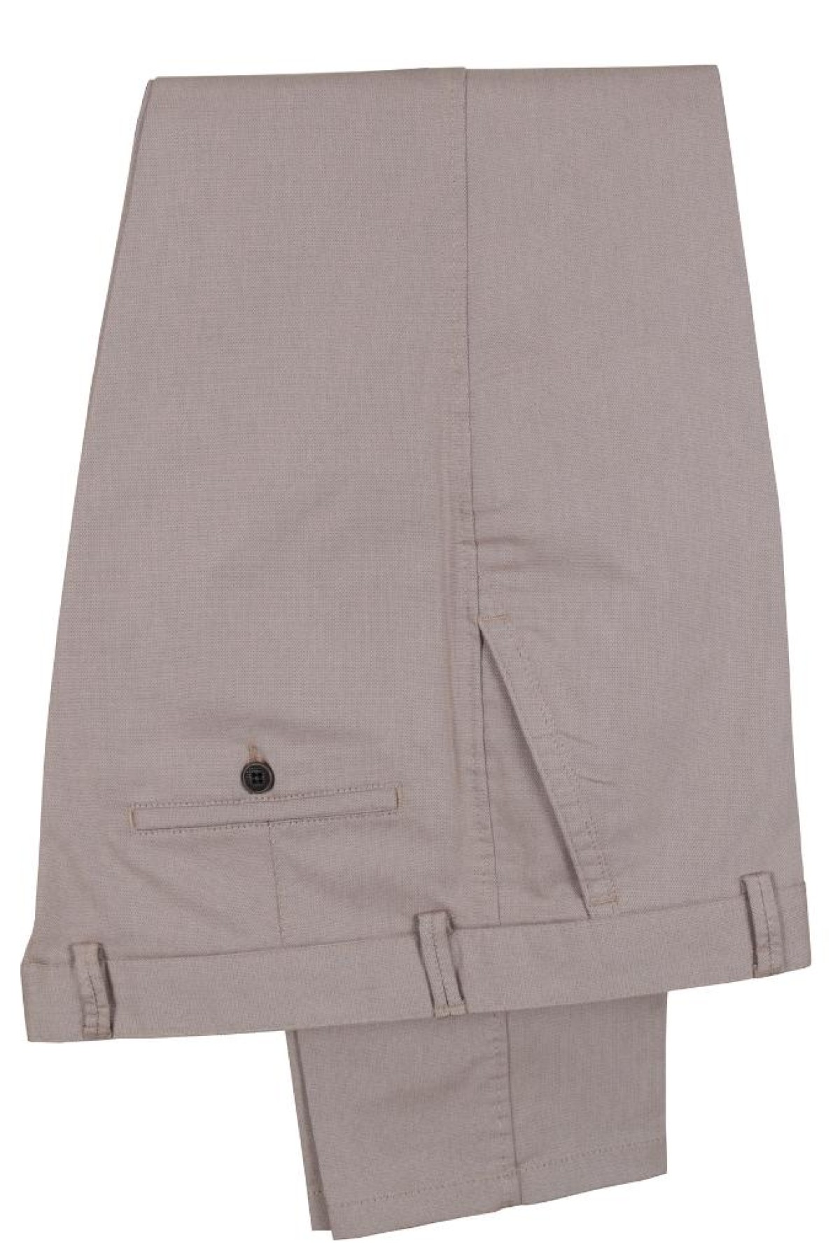 Erkek Bej Keten Pantolon Klasik Normal Kesim RAR01180