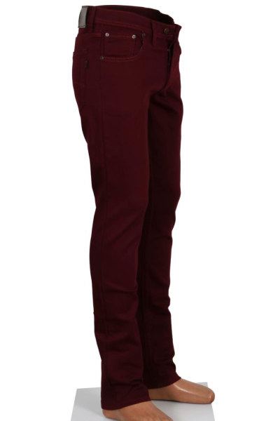 Erkek Bordo Renk Keten Pantolon Dar Kesim Likralı rar00888