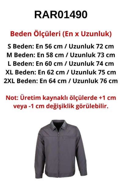 Erkek Füme Kışlık Klasik Yakalı Mont RAR01490