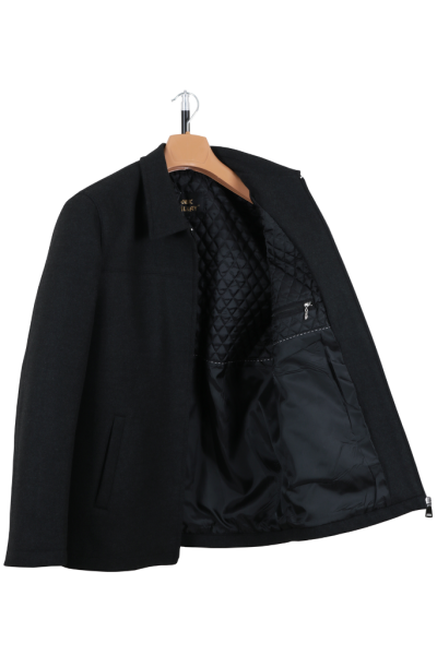 Erkek Füme Renk Kaşe Mont Normal Kesim RAR01362 Erkek Füme Renk Kaşe Mont Normal Kesim RAR01362