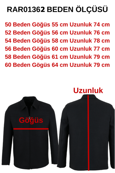 Erkek Füme Renk Kaşe Mont Normal Kesim RAR01362 Erkek Füme Renk Kaşe Mont Normal Kesim RAR01362