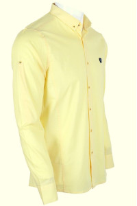 Erkek Gömlek Dar Kesim Likralı RAR00610 Sarı