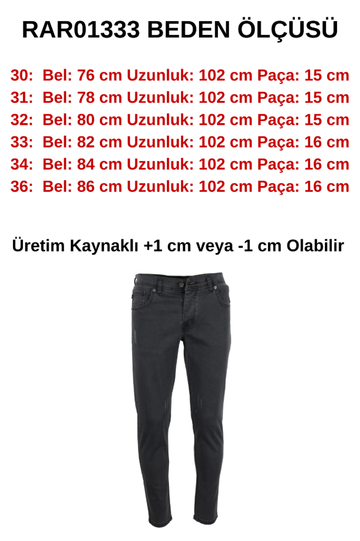 Erkek Gri Kot Pantolon Dar Kesim Likralı RAR01333 Erkek Gri Kot Pantolon Dar Kesim Likralı RAR01333