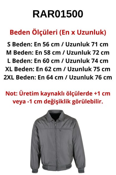 Erkek Haki Kışlık Bondit Kumaş Mont RAR01500