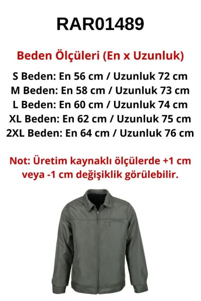 Erkek Haki Kışlık Klasik Yakalı Mont RAR01489 Erkek Haki Kışlık Klasik Yakalı Mont RAR01489