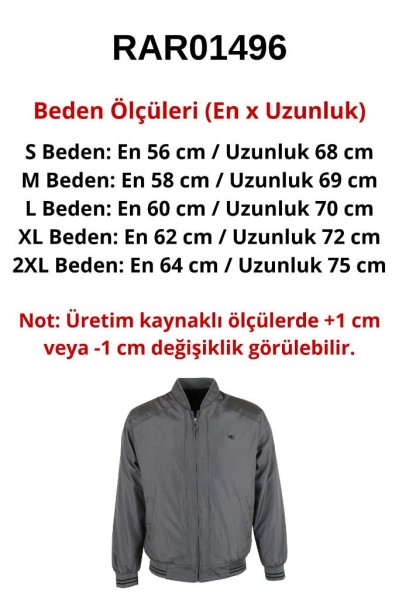 Erkek Haki Kışlık Kolej Yakalı Mont RAR01496