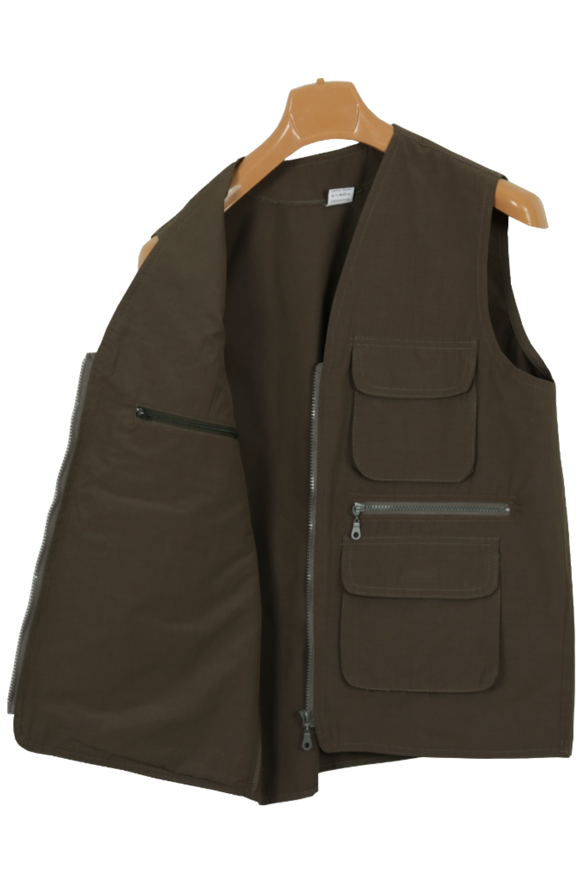 Erkek Haki Renk Keten Yelek Normal Kesim RAR01304 Erkek Haki Renk Keten Yelek Normal Kesim RAR01304