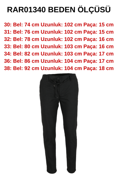 Erkek Jogger Pantolon Bel Bağcıklı Dar Kesim RAR01340