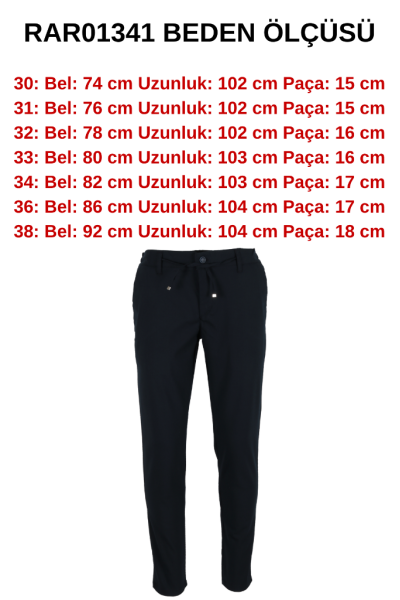 Erkek Jogger Pantolon Bel Bağcıklı Dar Kesim RAR01341