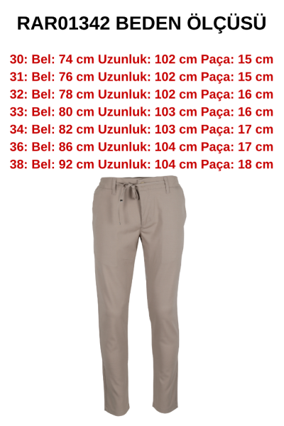 Erkek Jogger Pantolon Bel Bağcıklı Dar Kesim RAR01342