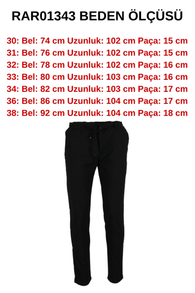 Erkek Jogger Pantolon Bel Bağcıklı Dar Kesim RAR01343