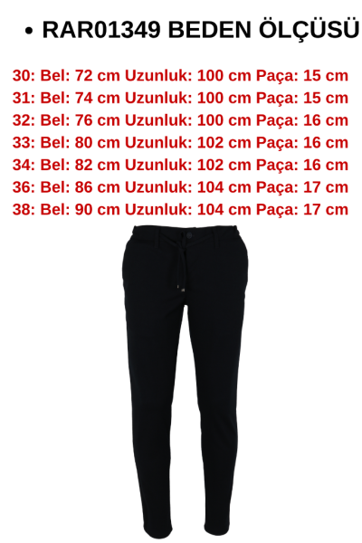 Erkek Jogger Pantolon Bel Bağcıklı Dar Kesim RAR01349