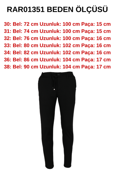 Erkek Jogger Pantolon Bel Bağcıklı Dar Kesim RAR01351 Erkek Jogger Pantolon Bel Bağcıklı Dar Kesim RAR01351