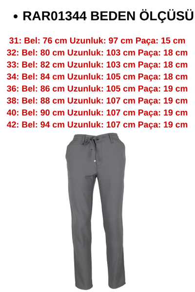 Erkek Jogger Pantolon Bel Bağcıklı Regular RAR01344 Erkek Jogger Pantolon Bel Bağcıklı Regular RAR01344