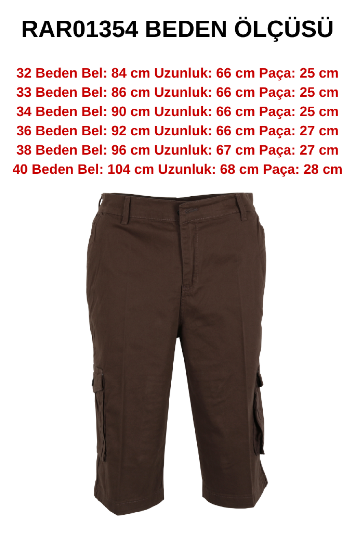 Erkek Keten Kapri Kargo Cep Bermuda Regular RAR01354 Erkek Keten Kapri Kargo Cep Bermuda Regular RAR01354