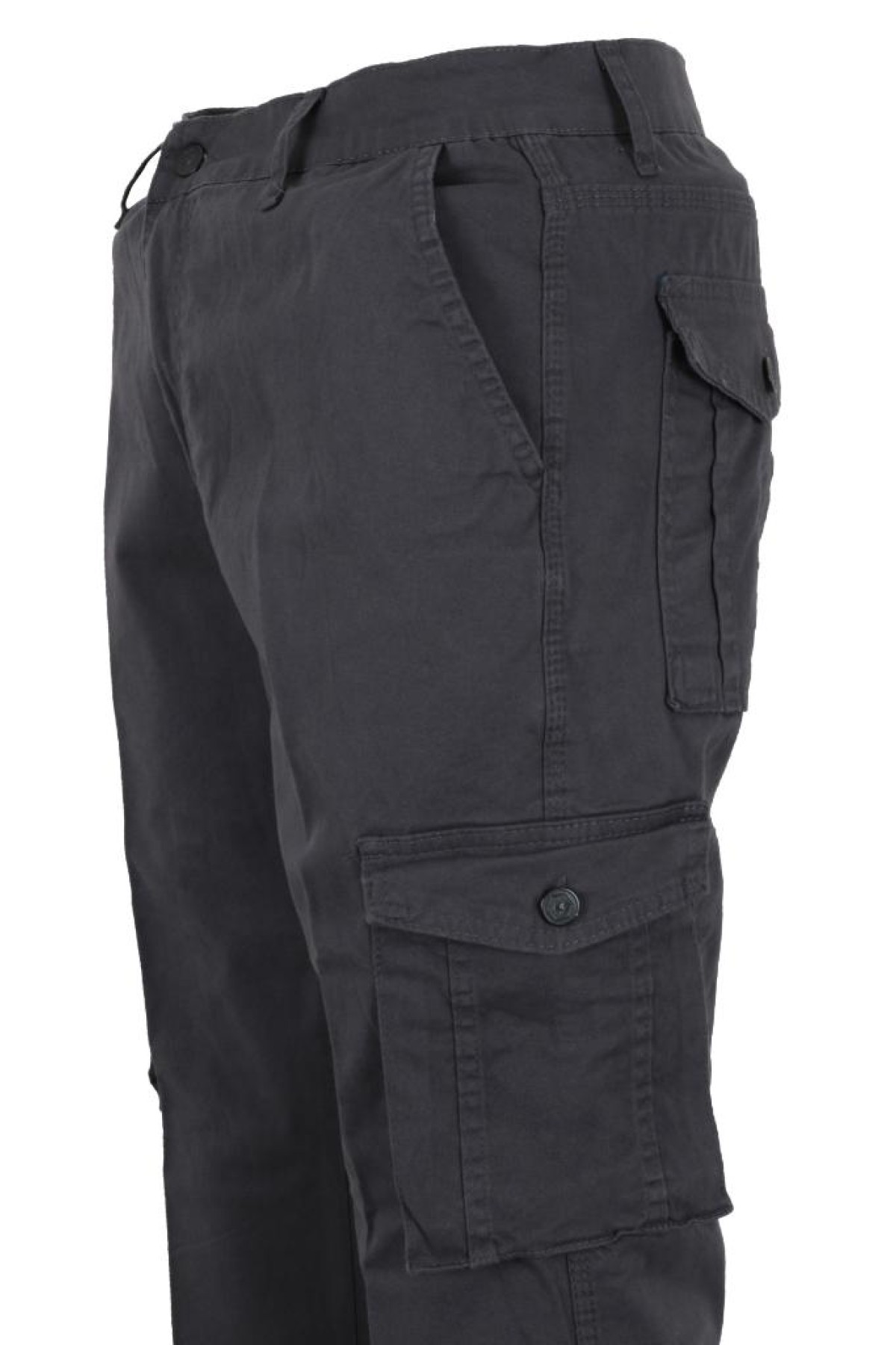 Erkek Keten Kargo Pantolon Füme Renk RAR01443 Erkek Keten Kargo Pantolon Füme Renk RAR01443