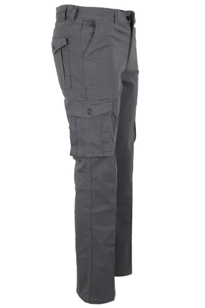 Erkek Gri Keten Kargo Pantolon RAR01441