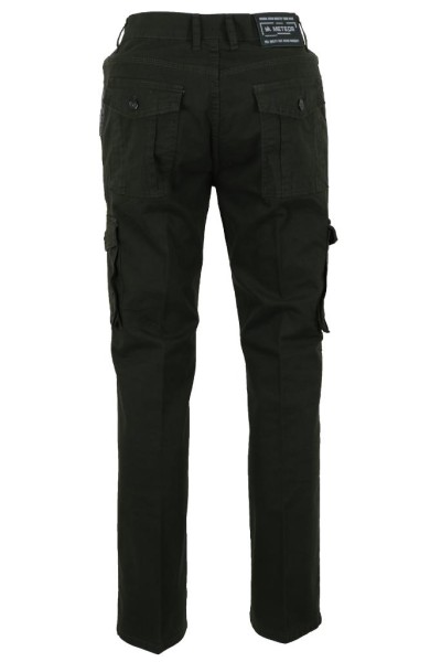 Erkek Keten Kargo Pantolon Haki Renk RAR01440