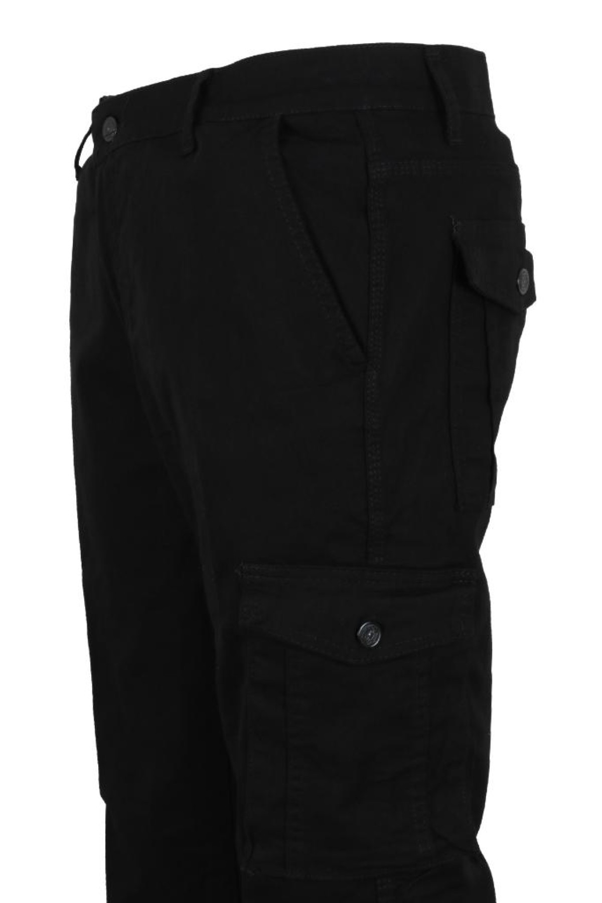 Erkek Keten Kargo Pantolon Siyah Renk RAR01442 Erkek Keten Kargo Pantolon Siyah Renk RAR01442