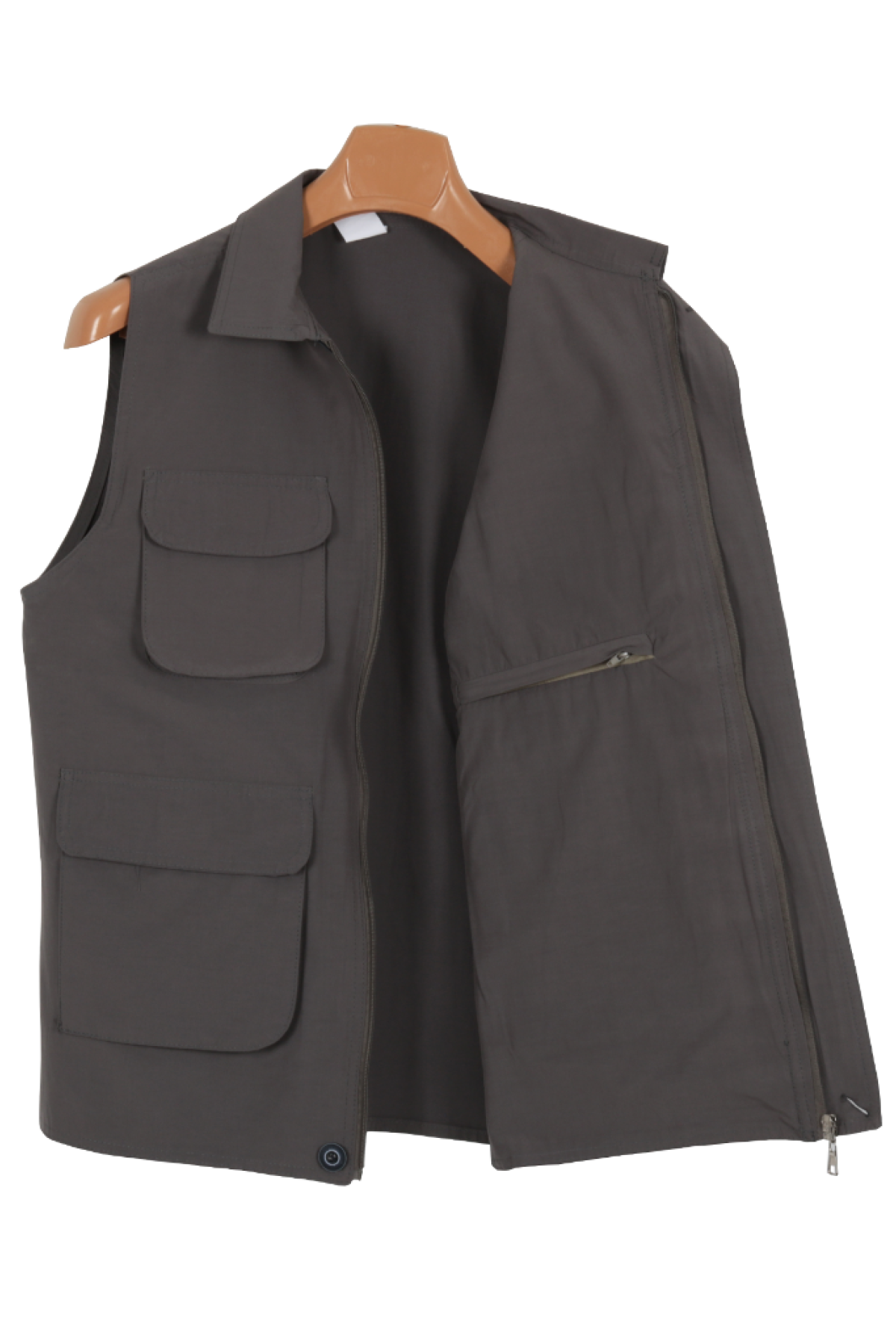 Erkek Keten Yelek Reguler Fit Yakalı Gri Renk RAR01356 Erkek Keten Yelek Reguler Fit Yakalı Gri Renk RAR01356