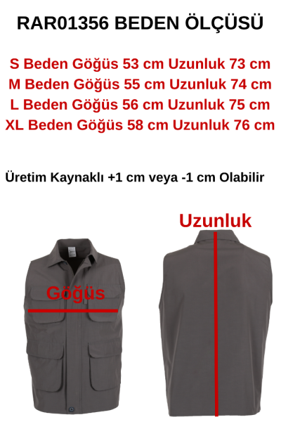 Erkek Gri Keten Yelek Yakalı Avcı Yeleği RAR01356 Erkek Gri Keten Yelek Yakalı Avcı Yeleği RAR01356