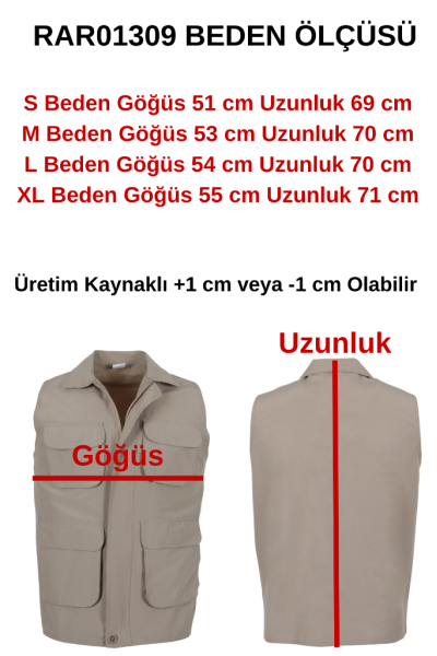 Erkek Keten Yelek Reguler Fit Yakalı RAR01309