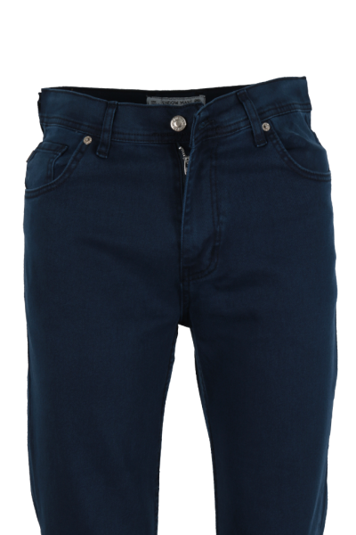Erkek Lacivert Kot Pantolon Regular Likralı RAR01336