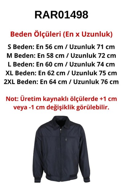 Erkek Siyah Kışlık Bondit Kumaş Mont RAR01498