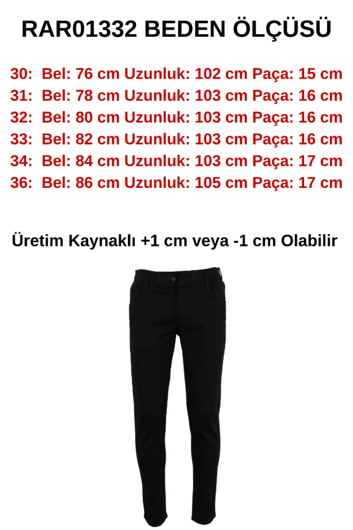 Erkek Siyah Kot Pantolon Dar Kesim Likralı RAR01332 Erkek Siyah Kot Pantolon Dar Kesim Likralı RAR01332