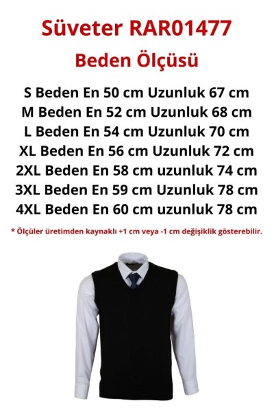 Erkek Klasik Siyah Yünlü V Yaka Süveter RAR01477 Erkek Klasik Siyah Yünlü V Yaka Süveter RAR01477