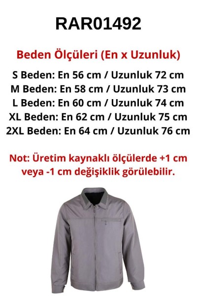Erkek Vizon Kışlık Klasik Yakalı Mont RAR01492 Erkek Vizon Kışlık Klasik Yakalı Mont RAR01492