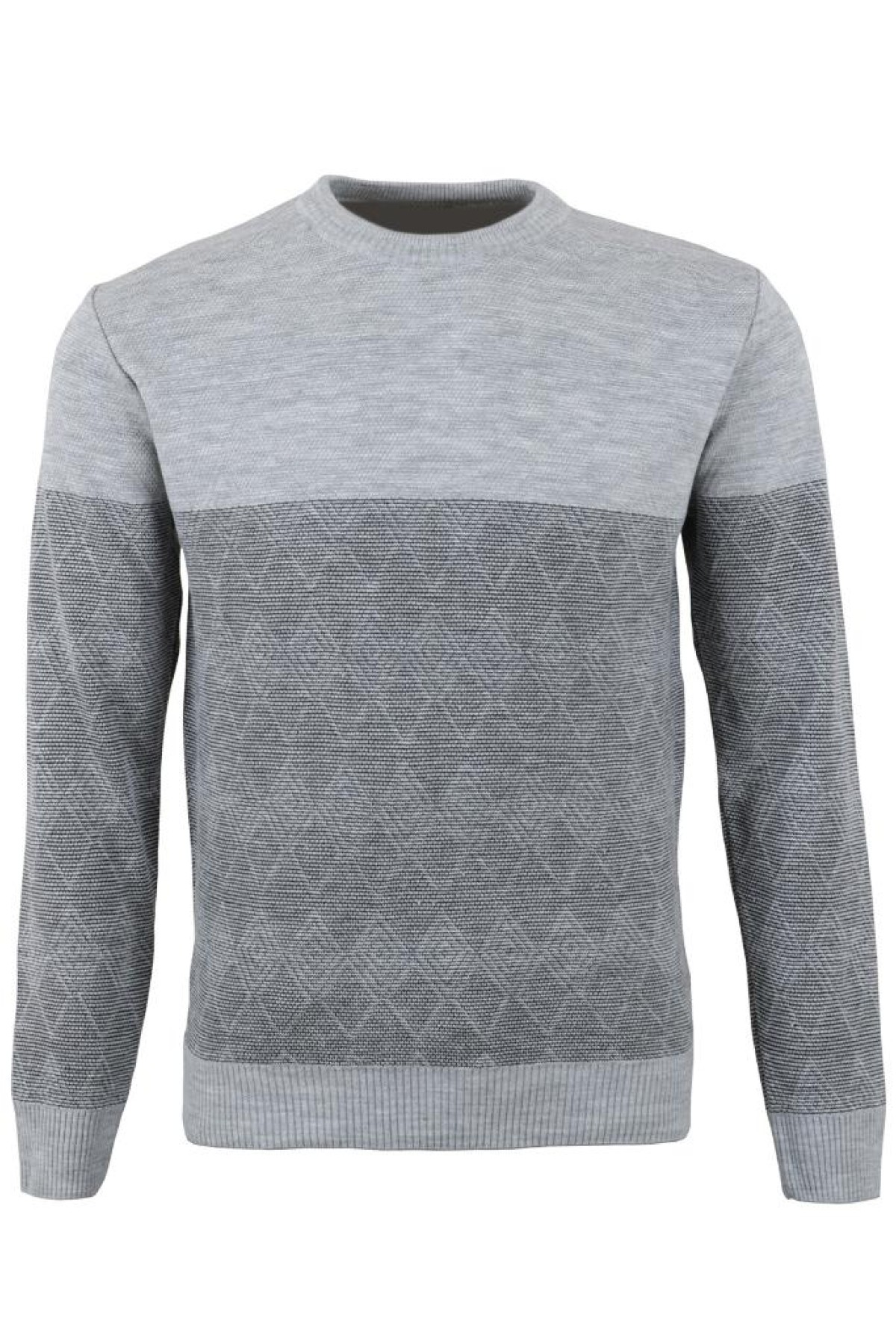 Erkek Yünlü Kazak Regular Fit Gri Renk RAR01382