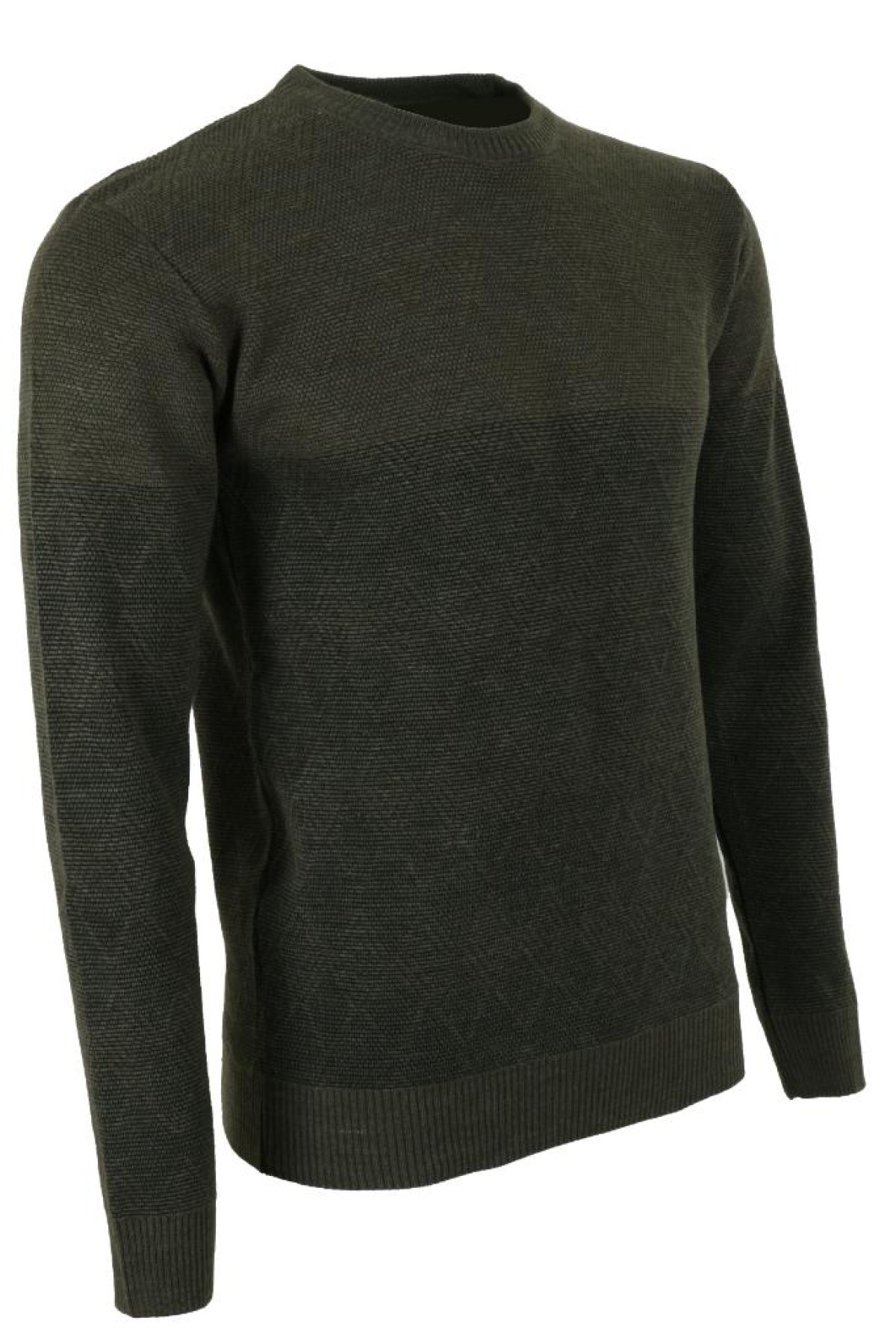 Erkek Yünlü Kazak Regular Fit Haki Renk RAR01486 Erkek Yünlü Kazak Regular Fit Haki Renk RAR01486