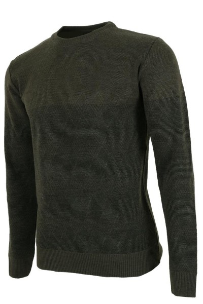 Erkek Yünlü Kazak Regular Fit Haki Renk RAR01486
