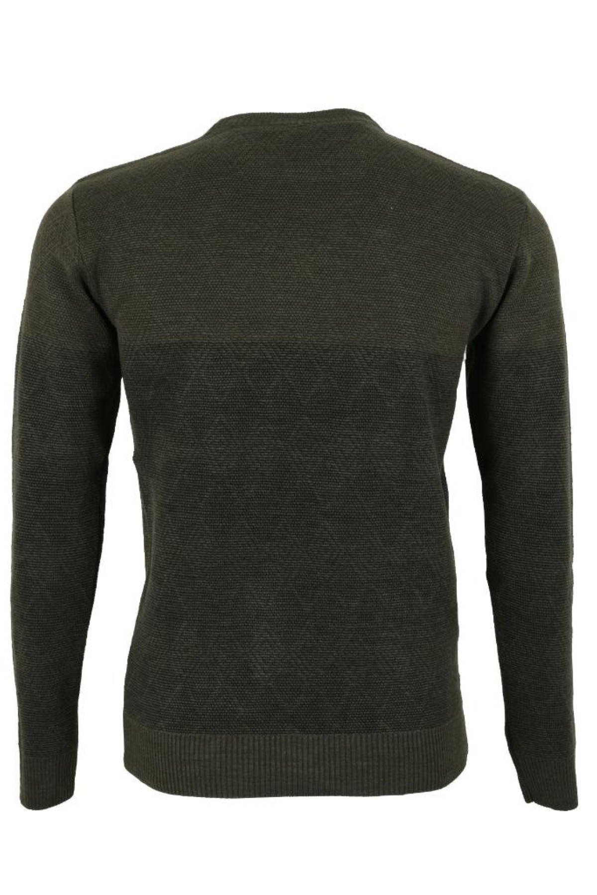 Erkek Yünlü Kazak Regular Fit Haki Renk RAR01486 Erkek Yünlü Kazak Regular Fit Haki Renk RAR01486