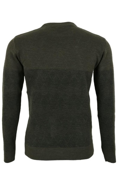 Erkek Yünlü Kazak Regular Fit Haki Renk RAR01486