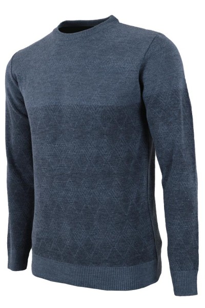 Erkek Yünlü Kazak Regular Fit İndigo Renk RAR01383